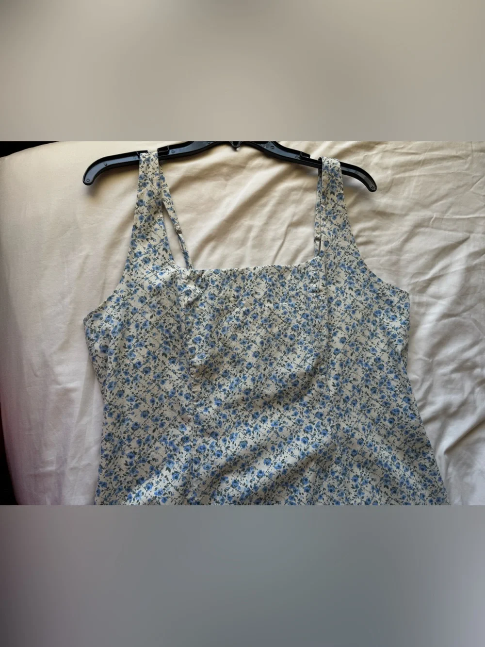 Blue Floral Slip Dress - Women's Summer Dress